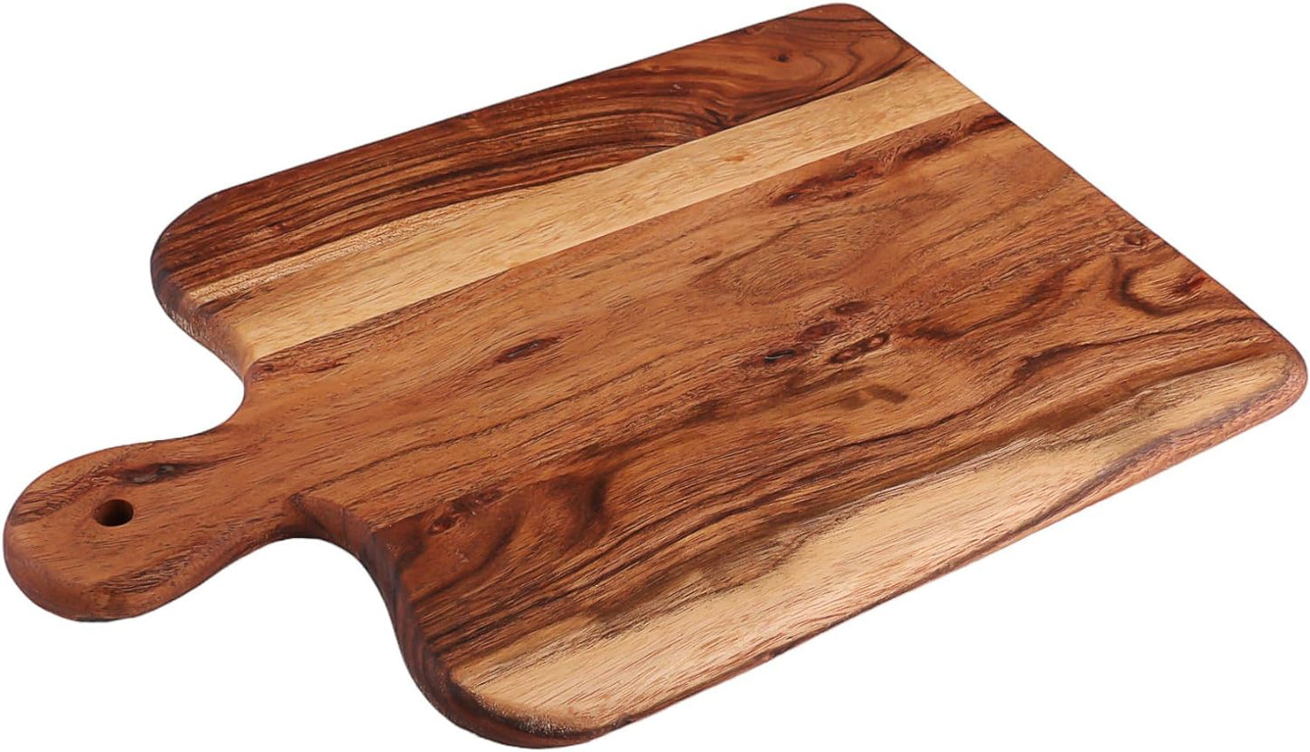 Affinity Decor Cutting Board Series, Acacia Wood Cutting Boards for Kitchen, Wooden Serving Charcuterie Board, Organic Wood Board, Ideal for Chopping Meat, Fruits, Cheese 14"x9.5"