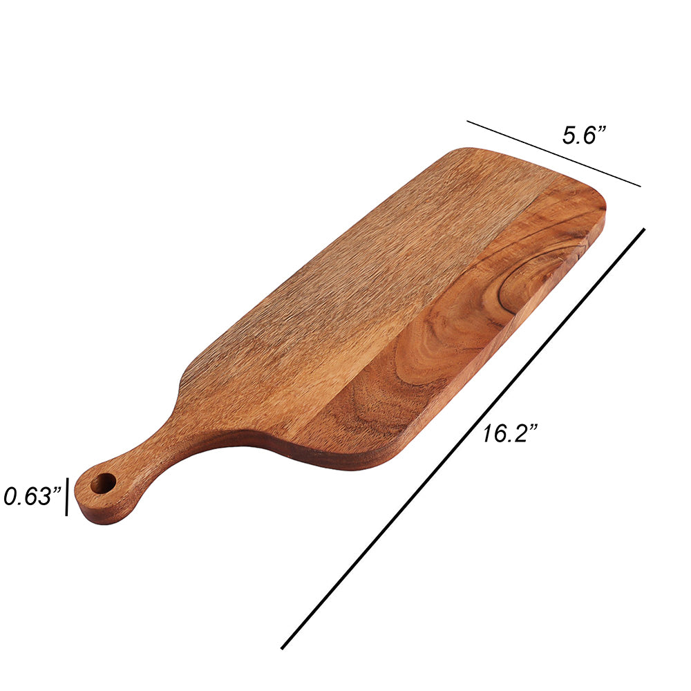 Cutting Board Series, Acacia Wood Cutting Boards for Kitchen, Wooden Serving Charcuterie Board, Organic Wood Board, Ideal for Chopping Meat, Fruits, Cheese 16.2"x5.6"