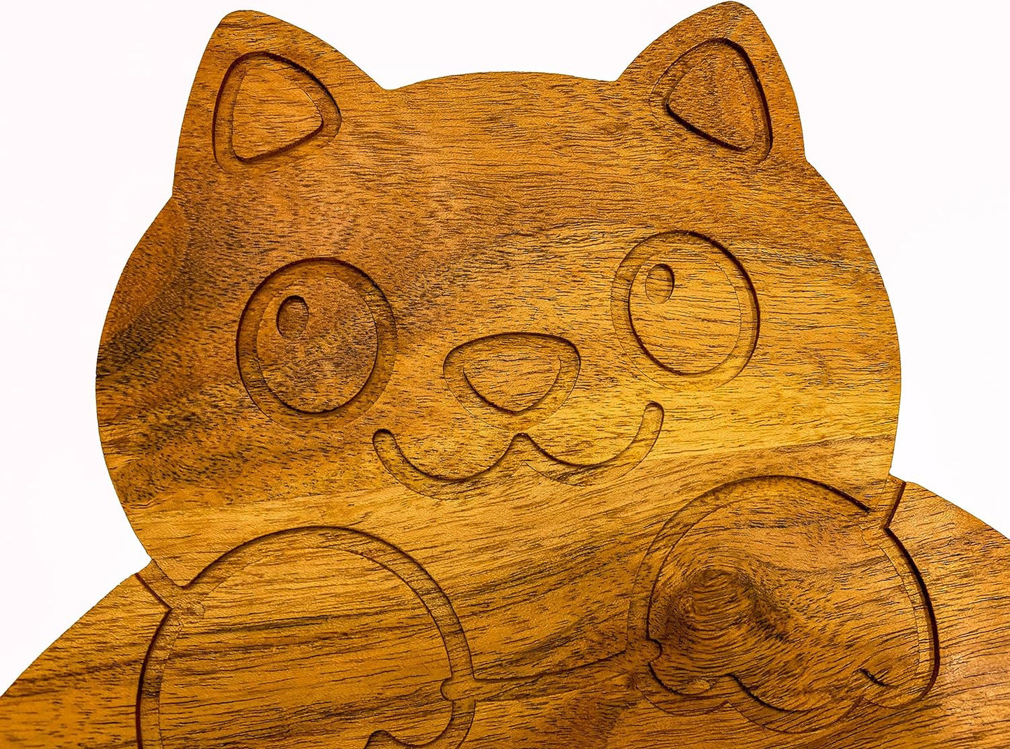 Acacia Wood Cute Halloween Pumpkin & Cat Cutting Board with Grooves for Festive Decor and Appetizer Serving Tray (13.75"L x 11.65"W)