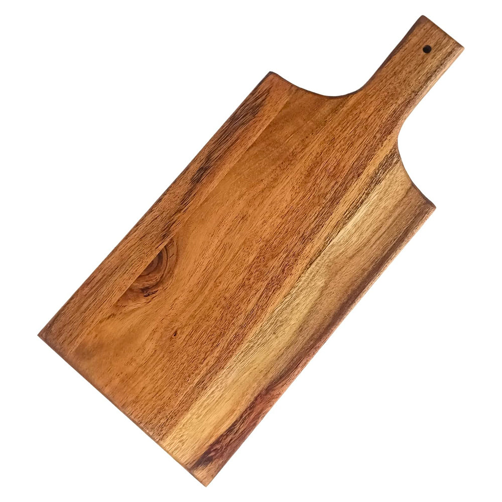 Wood Cutting Boards Kitchen, Thick Chopping Board, Serving Trays Large Wooden Cutting Board with Deep Juice Groove and Handles, Wooden trays for meat, fruit and cheese (14 X 6.25 X 0.63 Inch)