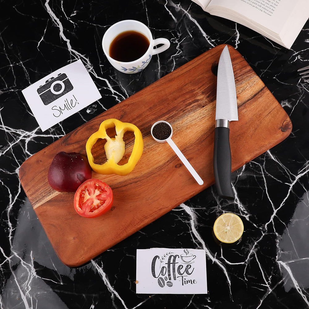 Affinity Decor Cutting Board Series, Acacia Wooden Cutting Boards for Kitchen, Wood Serving Charcuterie Boards, Organic Wood Board, Ideal for Chopping Meat, Fruits, Cheese 15"x7"