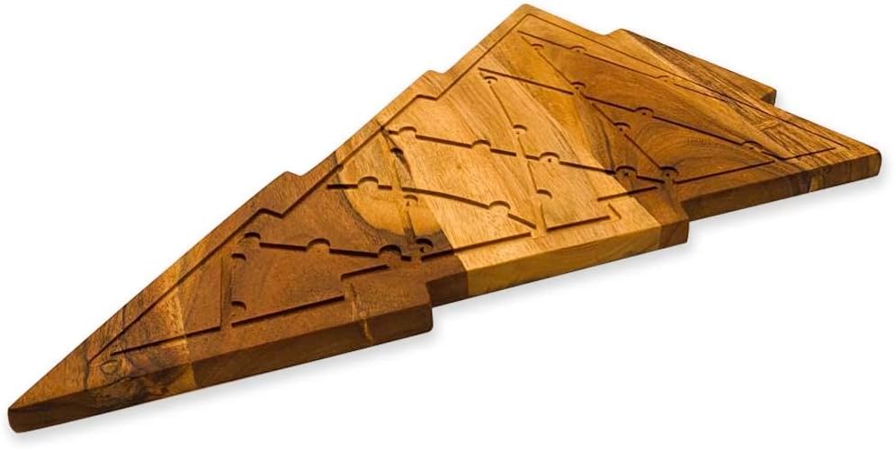 Christmas Tree Cutting Board for Kitchen, Tree Shaped Wood Cutting Board, Wooden Serving Tray for Cheese, Charcuterie Platter (Lighting Christmas Tree Board 15"L x 9"W)