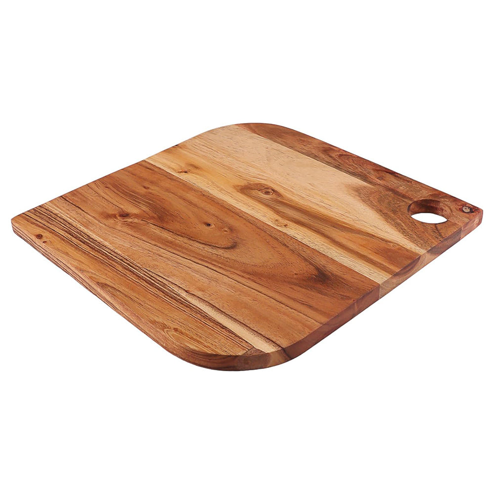 Cutting Board Series, Acacia Wood Cutting Boards for Kitchen, Wooden Serving Charcuterie Board, Organic Wood Board, Ideal for Chopping Meat, Fruits, Cheese 12.2"X12.2"