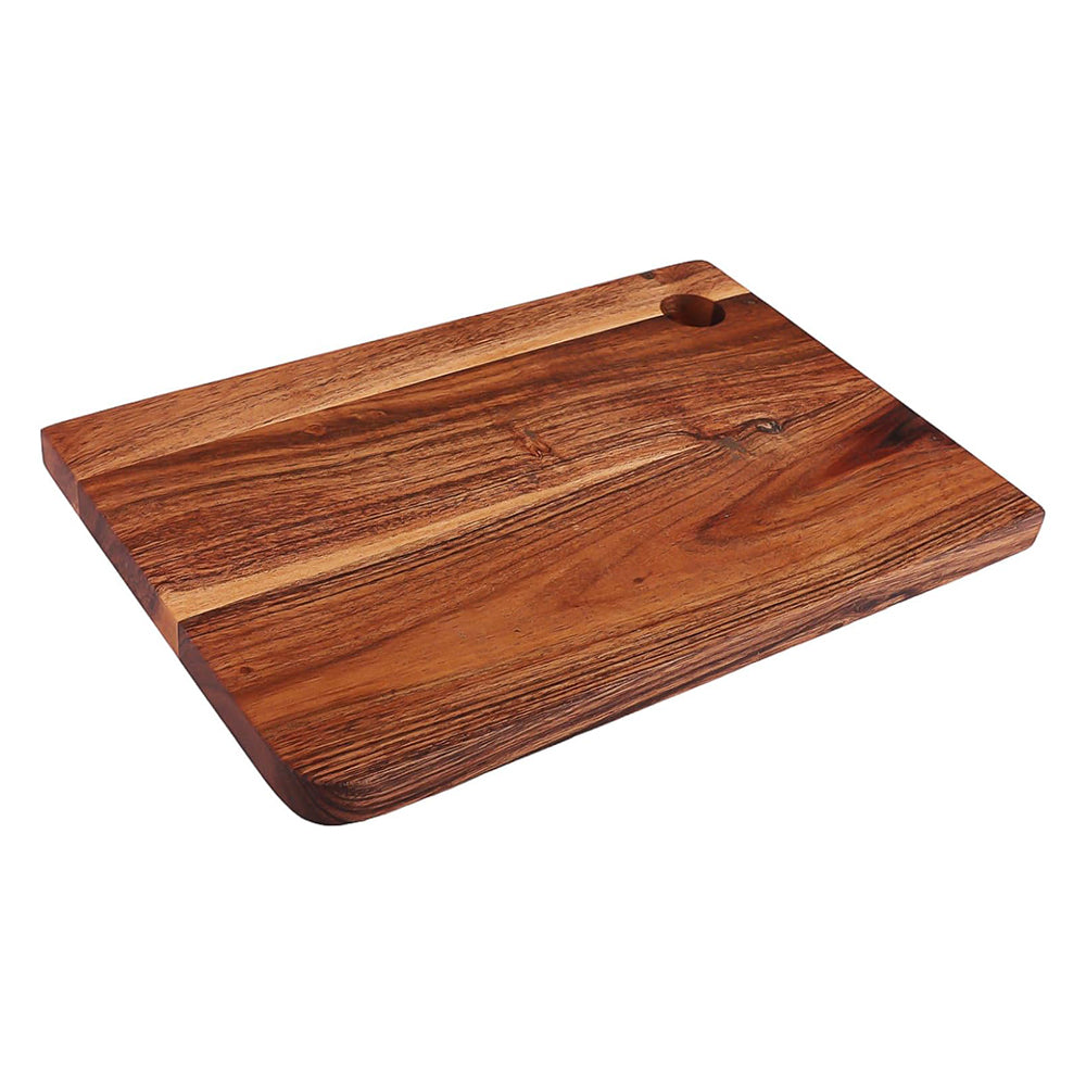 Cutting Board Series, Acacia Wood Cutting Boards for Kitchen, Wooden Serving Charcuterie Board, Organic Wood Board, Ideal for Chopping Meat, Fruits, Cheese 11"x7.5"