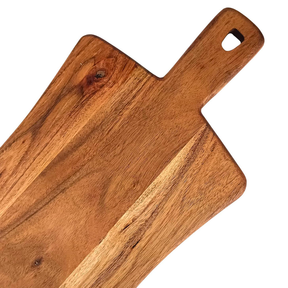 Wood Cutting Boards Kitchen, Thick Chopping Board, Serving Trays Large Wooden Cutting Board with Deep Juice Groove and Handles, Wooden trays for meat, fruit and cheese (17 X 9 X 0.63 Inch)