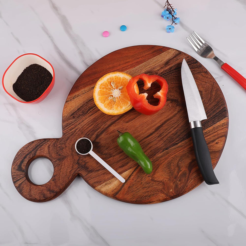 Cutting Board Series, Acacia Wood Cutting Boards for Kitchen, Wooden Serving Charcuterie Board, Organic Wood Board, Ideal for Chopping Meat, Fruits and Cheese 16"x12"