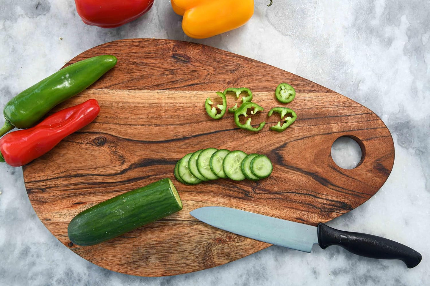 Affinity Decor Cutting Board Series, Acacia Wood Cutting Boards for Kitchen, Wooden Serving Charcuterie Board, Organic Wood Board, Ideal for Chopping Meat, Fruits, Cheese 16"x10.45"