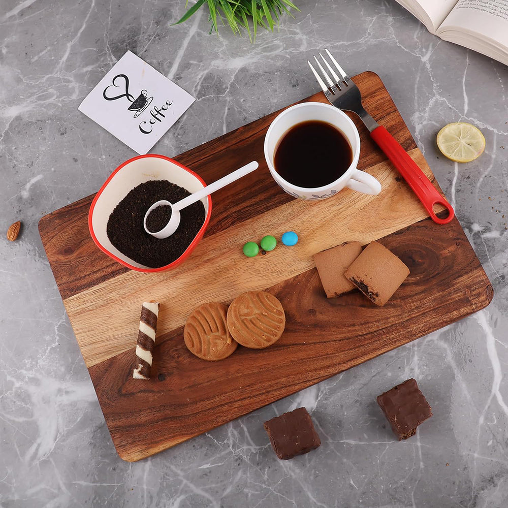 Cutting Board Series, Acacia Wood Cutting Boards for Kitchen, Wooden Serving Charcuterie Board, Organic Wood Board, Ideal for Chopping Meat, Fruits, Cheese 15"x10"