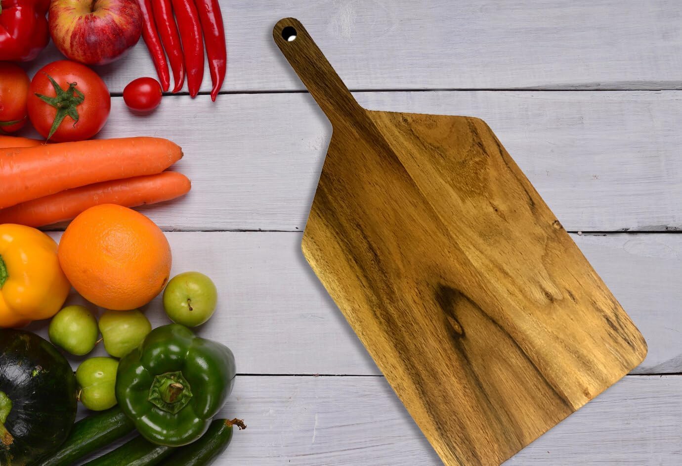 Affinity Decor Cutting Board Series, Acacia Wood Cutting Boards for Kitchen, Wooden Serving Charcuterie Board, Chess Print Wood Board, Ideal for Chopping Meat, Fruits, Cheese 16.2"x7.5"