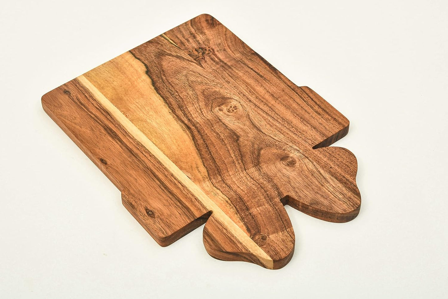 Organic Acacia kitchen Cutting Chopping Board Platter with Handle Butcher Block for Cheese and Vegetables Fruit & Salad (Gift Board 14"L x 10"W)