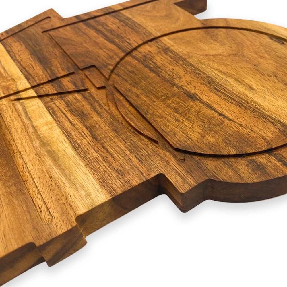 Valentine's Day Gifts Organic Acacia kitchen Cutting Chopping Charcuterie Board Platter Butcher Block for Cheese and Vegetables Meat (Love Shaped Board 10.7"L x 9.6"W)