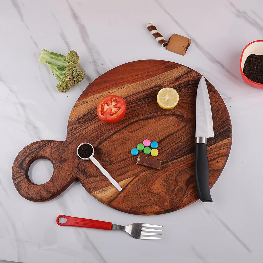 Cutting Board Series, Acacia Wood Cutting Boards for Kitchen, Wooden Serving Charcuterie Board, Organic Wood Board, Ideal for Chopping Meat, Fruits and Cheese 16"x12"