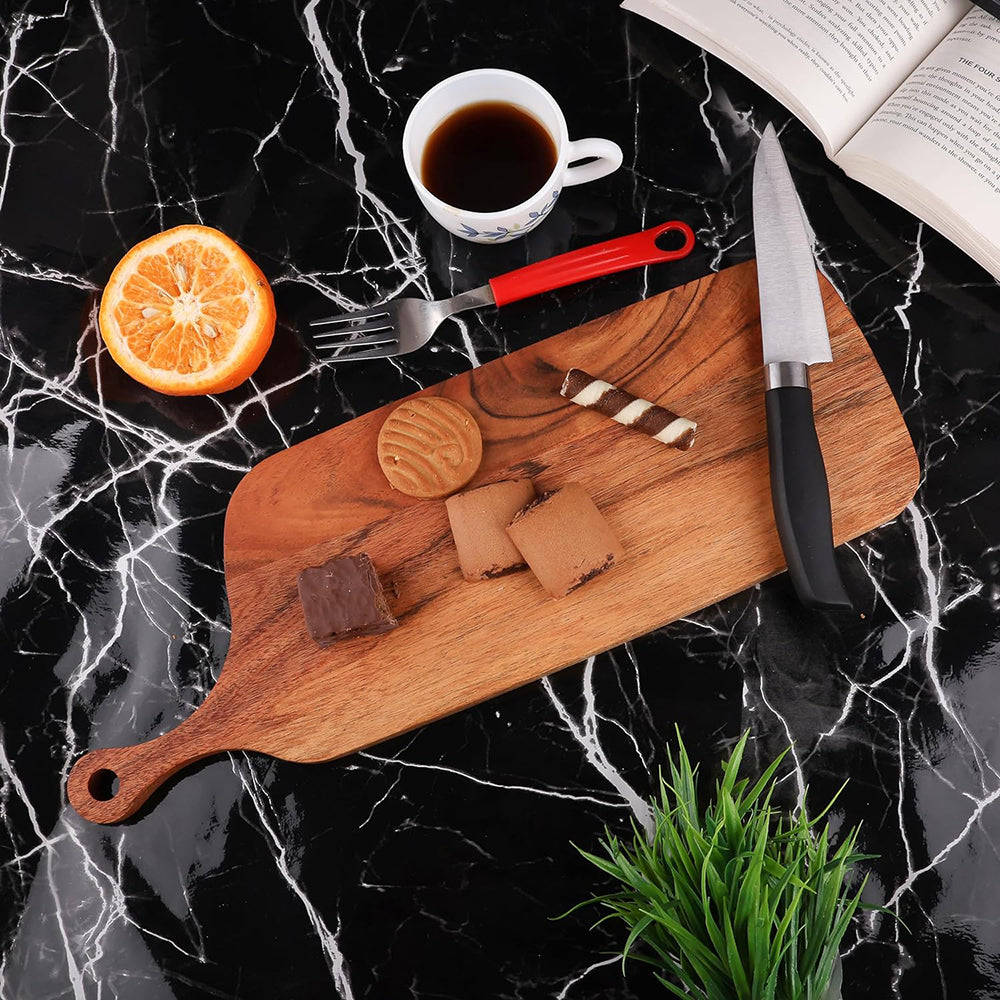 Cutting Board Series, Acacia Wood Cutting Boards for Kitchen, Wooden Serving Charcuterie Board, Organic Wood Board, Ideal for Chopping Meat, Fruits, Cheese 16.2"x5.6"