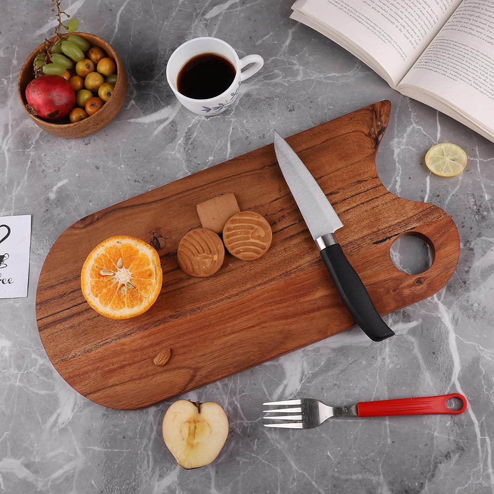 Affinity Decor Cutting Board Series, Acacia Wood Cutting Boards for Kitchen, Wooden Serving Charcuterie Board, Organic Wood Board, Ideal for Chopping Meat, Fruits, Cheese 16.4"x8.1"