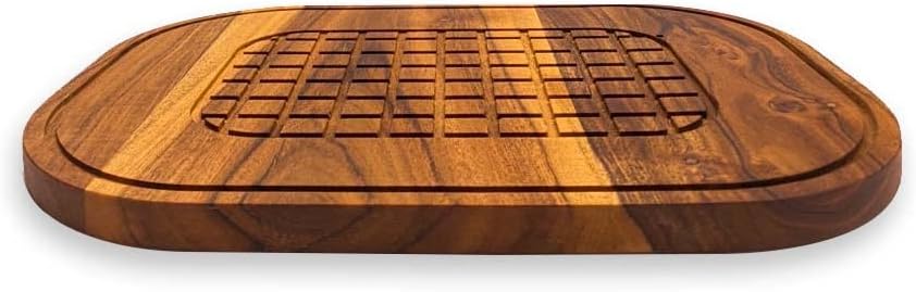 Affinity Decor Wooden Chopping Cutting Board Platter Plate Butcher Block for kitchen Cheese Vegetables Fruit and Salad (Crissy Board, 13 x 9 Inch)