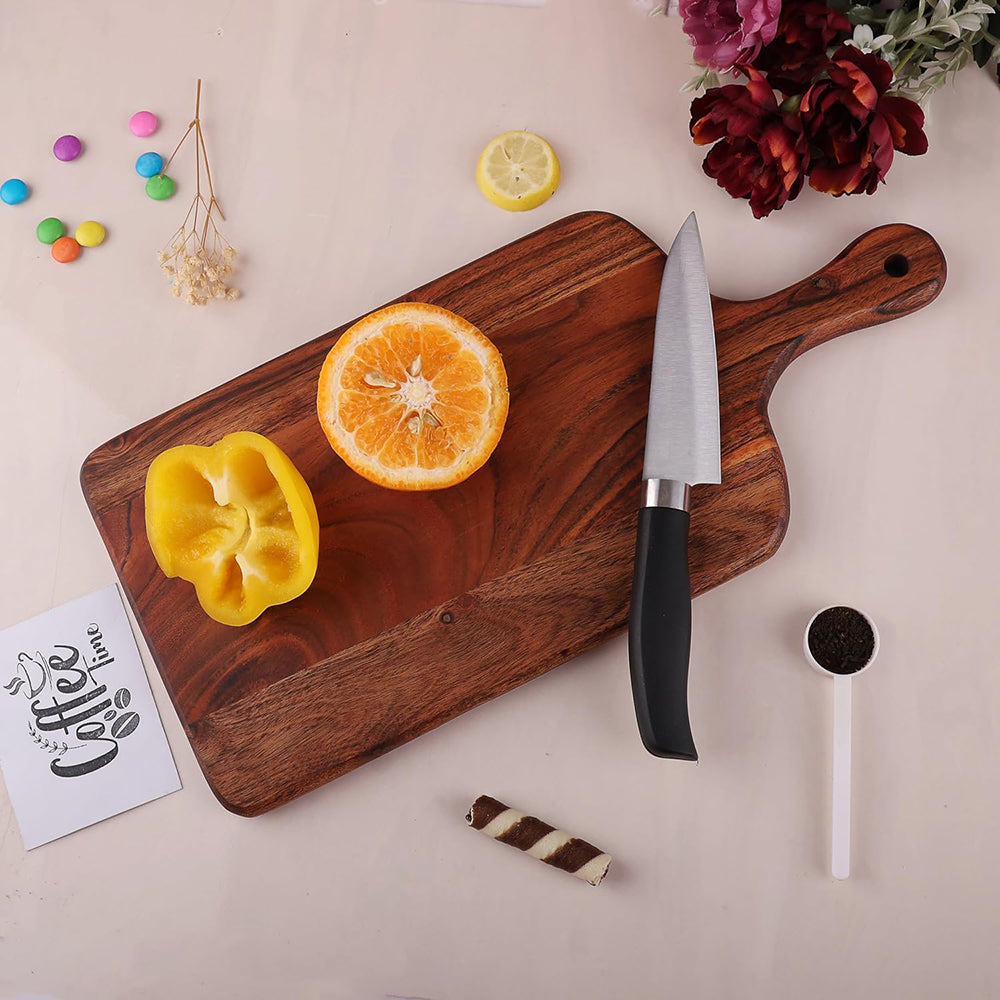 Cutting Board Series, Acacia Wood Cutting Boards for Kitchen, Wooden Serving Charcuterie Board, Organic Wood Board, Ideal for Chopping Meat, Fruits, Cheese 15"x7"