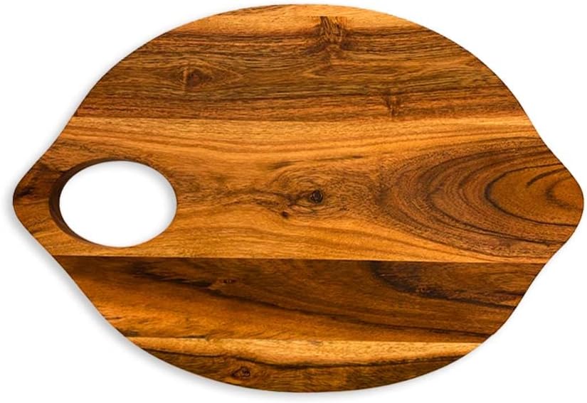 Affinity Decor Wooden Chopping Cutting Board Platter Plate Butcher Block for kitchen Cheese Vegetables Fruit and Salad Set of 2, Lemon Board, 14.5 x 10, 10 x 10 Inches