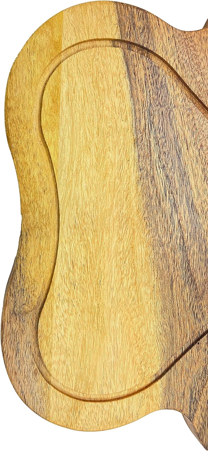 Funny Paw Shaped Wood Cutting Board for Kitchen with Groove, 10.25"L x 11"W Decorative Funny Paw Charcuterie Serving Board, Cheese Serving Board, Solid Wood Chopping Board