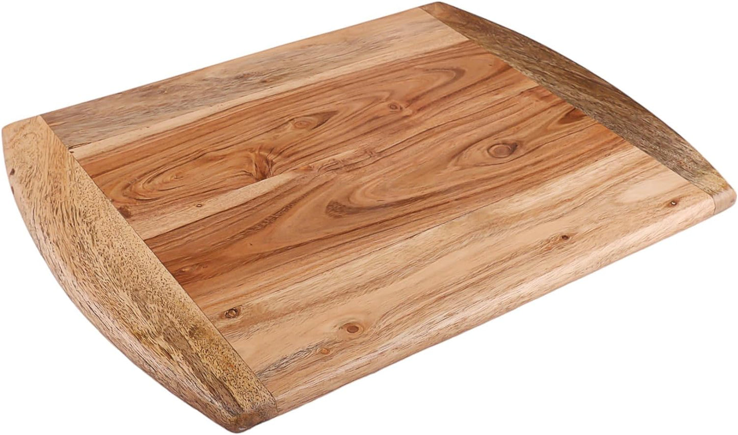 Affinity Decor Cutting Board Series, Acacia & Mango Wood Cutting Boards for Kitchen, Small Wooden Serving Charcuterie Board, Organic Wood Board, Ideal for Fruits, Cheese 12"x9"