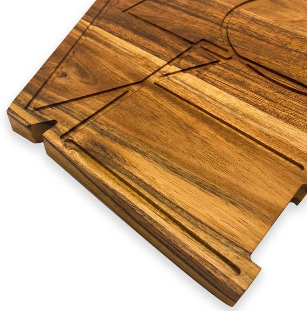 Valentine's Day Gifts Organic Acacia kitchen Cutting Chopping Charcuterie Board Platter Butcher Block for Cheese and Vegetables Meat (Love Shaped Board 10.7"L x 9.6"W)