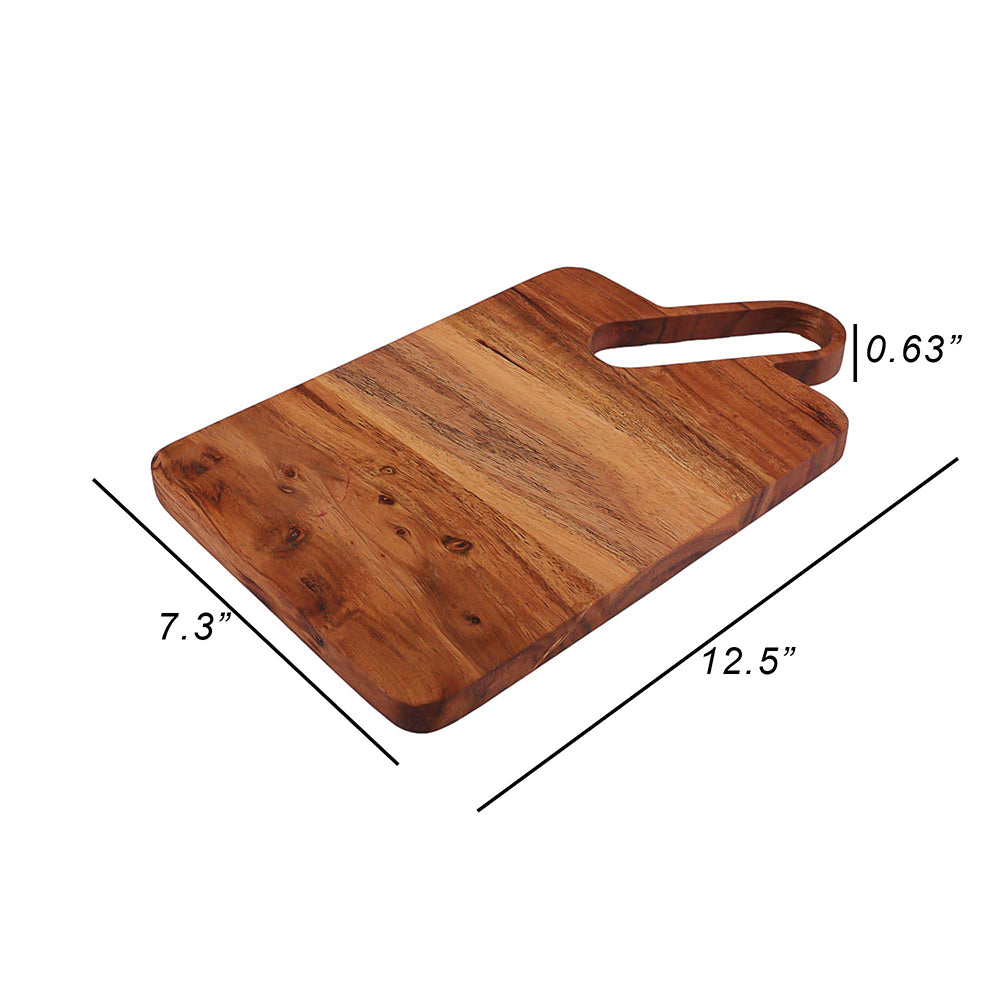 Wooden Cutting Board Series, Acacia Wood Cutting Board for Kitchen, Wooden Serving Charcuterie Board, Organic Wood Board for Meat, Fruits, Cheese 12.5" x 7.3"