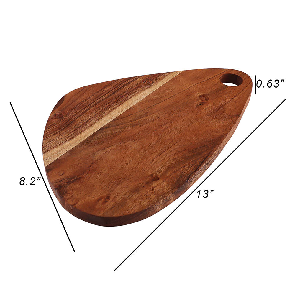 Affinity Decor Wooden Cutting Board Series, Acacia Wood Cutting Boards for Kitchen, Wooden Serving Boards, Organic Wood Charcuterie Board, Ideal for Food, Meat, Fruits, Cheese 13"x8.2"