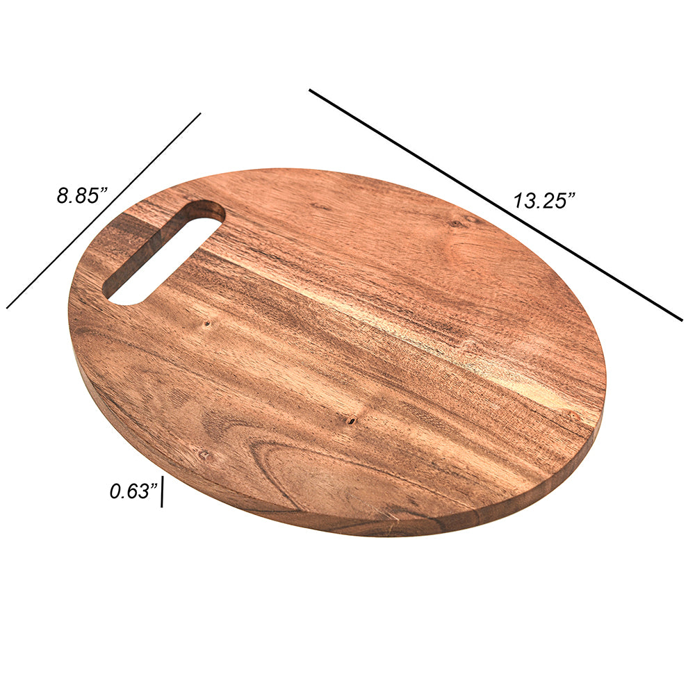 Cutting Board Series, Acacia Wood Cutting Boards for Kitchen, Wooden Serving Charcuterie Board, Organic Wood Board, Ideal for Chopping Meat, Fruits, Cheese 13 x 10.25