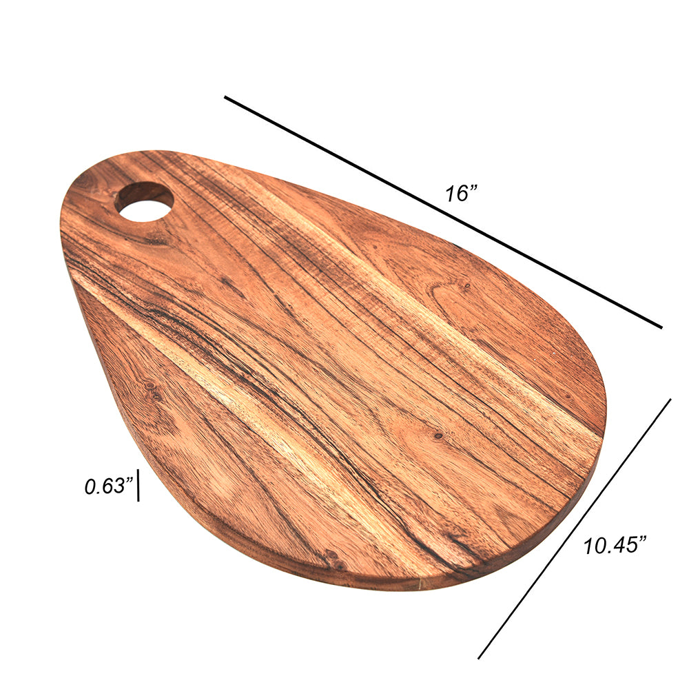 Affinity Decor Cutting Board Series, Acacia Wood Cutting Boards for Kitchen, Wooden Serving Charcuterie Board, Organic Wood Board, Ideal for Chopping Meat, Fruits, Cheese 16"x10.45"