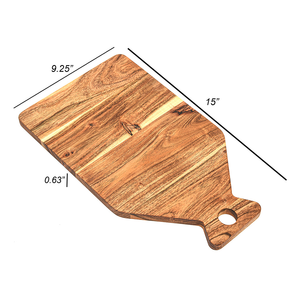 Cutting Board Series, Acacia Wood Cutting Boards for Kitchen, Wooden Serving Charcuterie Board, Organic Wood Board, Ideal for Chopping Meat, Fruits, Cheese 15.75 x 9.25