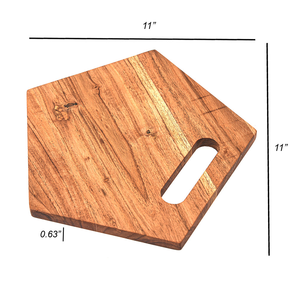 Cutting Board Series, Acacia Wood Cutting Boards for Kitchen, Wooden Serving Charcuterie Board, Organic Wood Board, Ideal for Chopping Meat, Fruits, Cheese 11 x 11