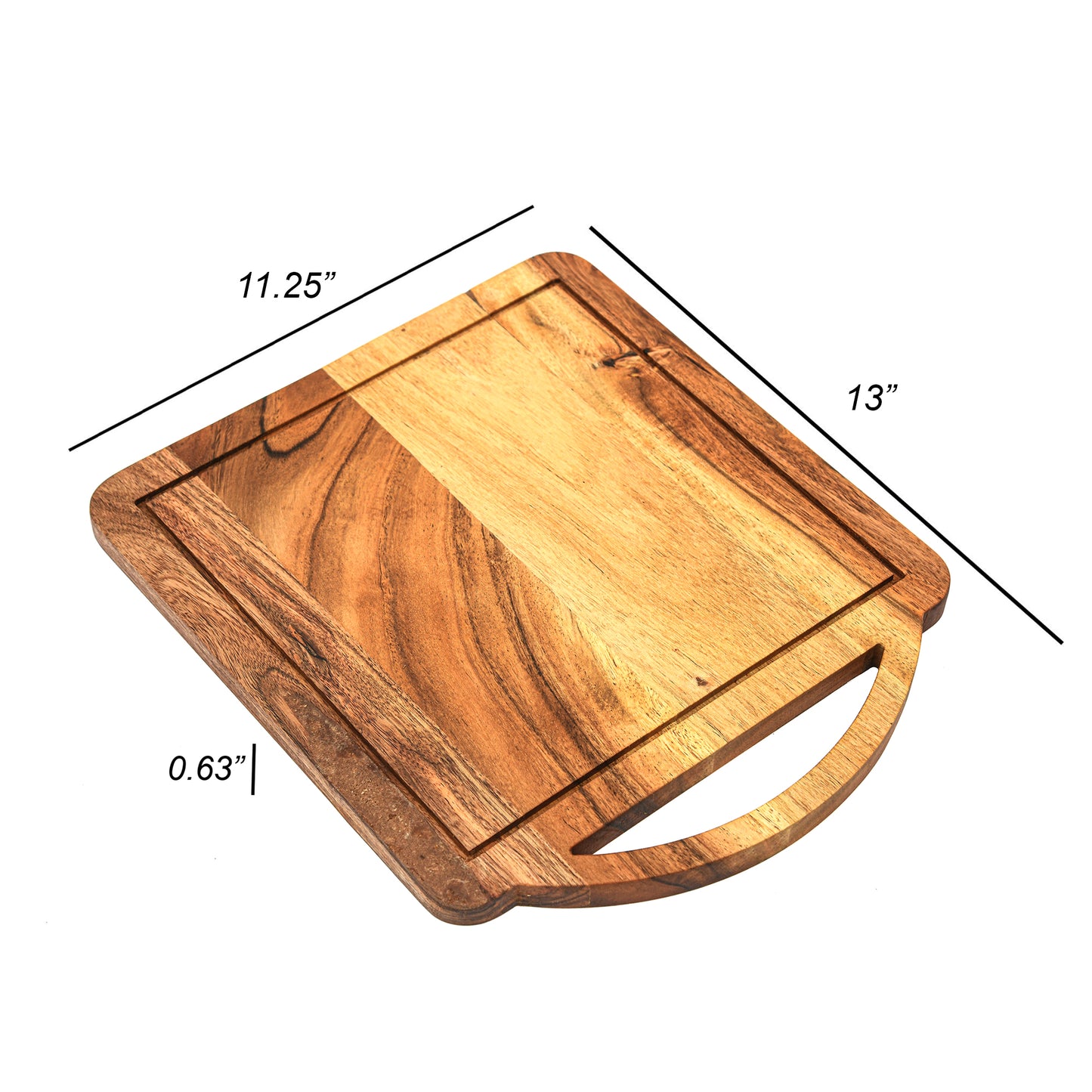 Affinity Decor Cutting Board Series, Acacia Wood Cutting Boards for Kitchen, Wooden Serving Charcuterie Board, Organic Wood Board, Ideal for Chopping Meat, Fruits, Cheese 13 x 11.25