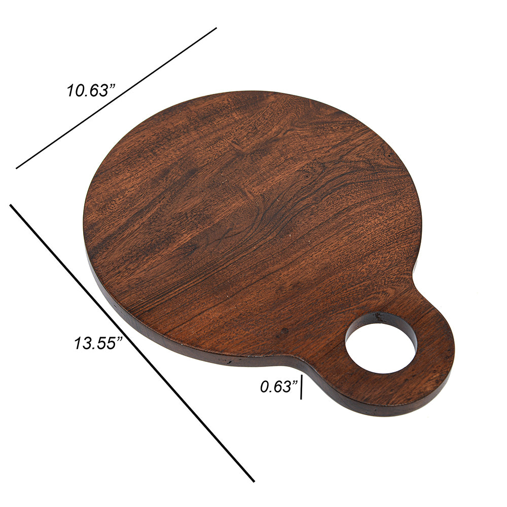 Cutting Board Series, Acacia Wood Cutting Boards for Kitchen, Black Colored Wooden Serving Charcuterie Board, Organic Wood Board, Ideal for Chopping Meat, Fruits, Cheese 13.55 x 10.63