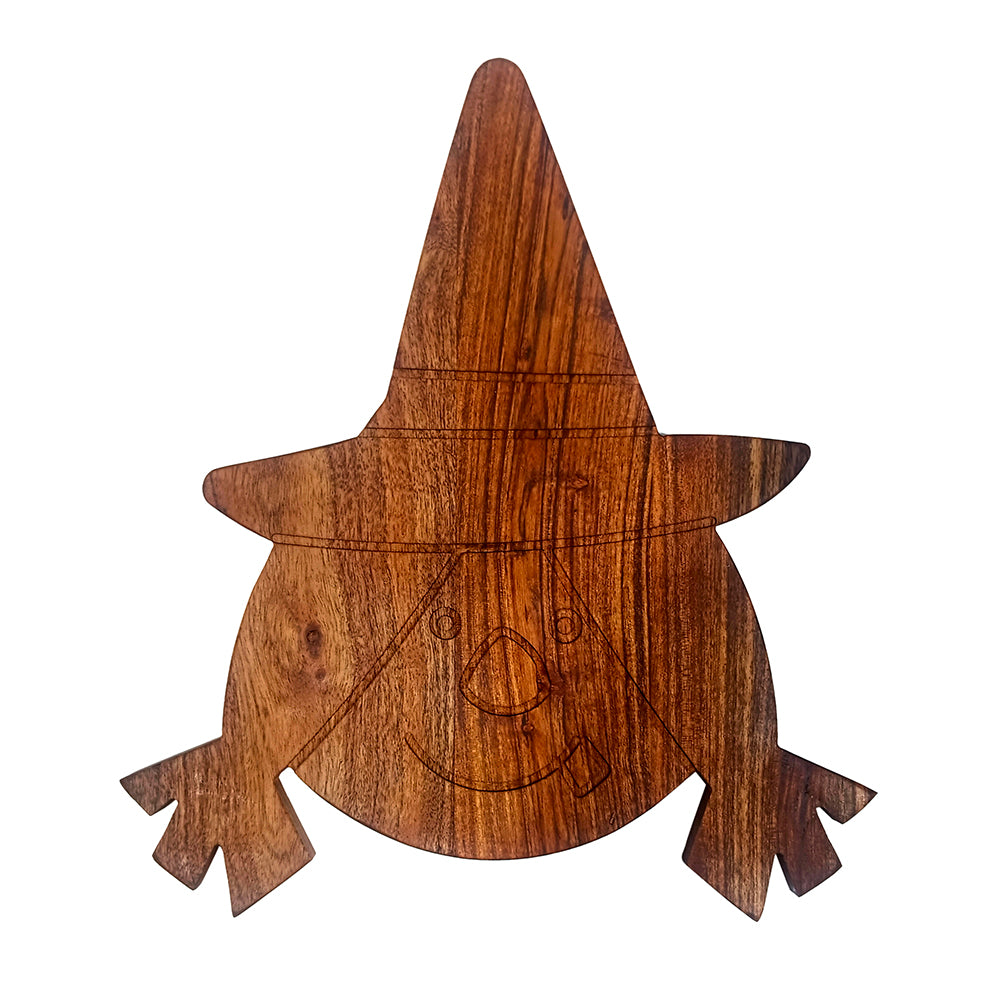 Halloween Witch Shaped Wood Cutting Board for kitchen Decoration, Gothic Cutting Boards, Charcuterie Wooden Boards, Serving Platter