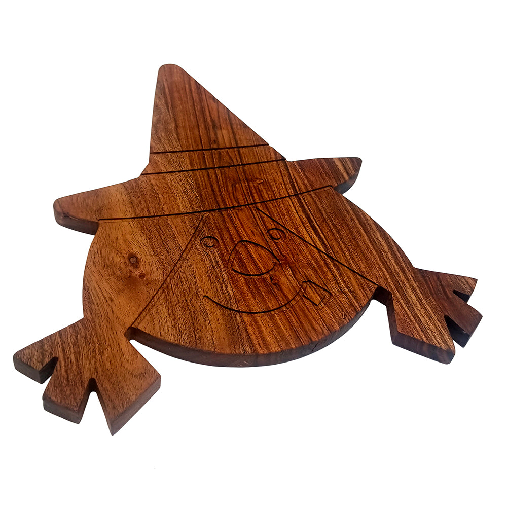 Halloween Witch Shaped Wood Cutting Board for kitchen Decoration, Gothic Cutting Boards, Charcuterie Wooden Boards, Serving Platter