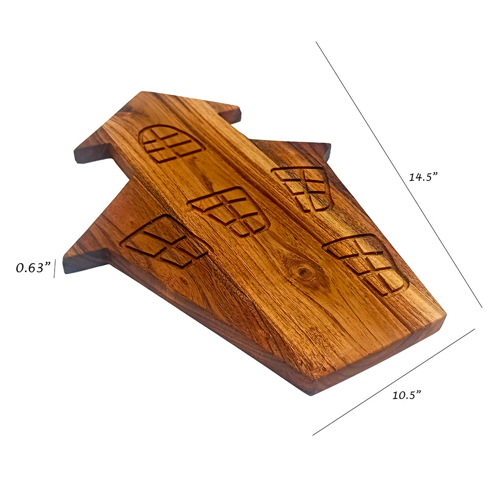 Halloween Haunted House Shaped Wood Cutting Board for kitchen Decoration, Gothic Cutting Boards, Charcuterie Wooden Boards, Serving Platter