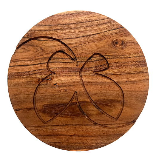 Round Butterfly Shape Acacia Wood Cutting Board Gift For Her Charcuterie Wooden Boards Serving Tray Kitchen Décor (11X11Inch)