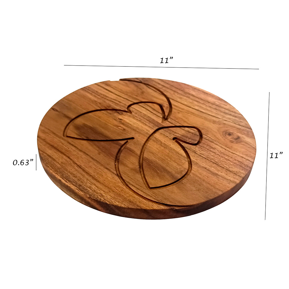 Round Butterfly Shape Acacia Wood Cutting Board Gift For Her Charcuterie Wooden Boards Serving Tray Kitchen Décor (11X11Inch)