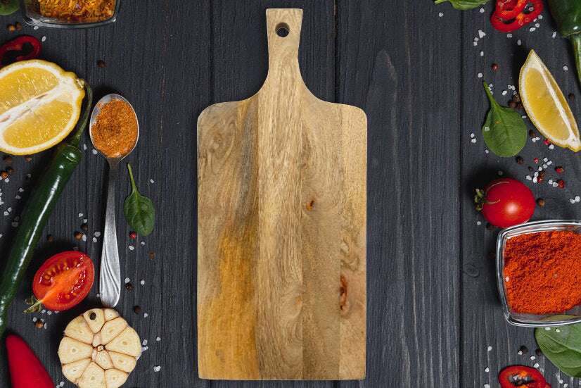 Affinity Décor Mango Wood Cutting Board Gift For Her Charcuterie Wooden Boards Serving Tray Kitchen Décor (20 X 9Inch)