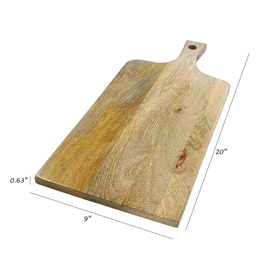 Affinity Décor Mango Wood Cutting Board Gift For Her Charcuterie Wooden Boards Serving Tray Kitchen Décor (20 X 9Inch)