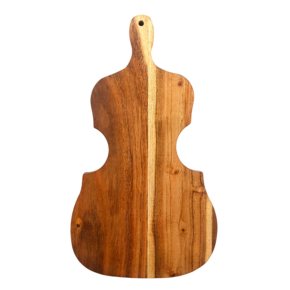 Violin Shape Acacia Wood Cutting Board Gift For Her Charcuterie Wooden Boards Serving Tray Kitchen Décor (14.6X8.3Inch)