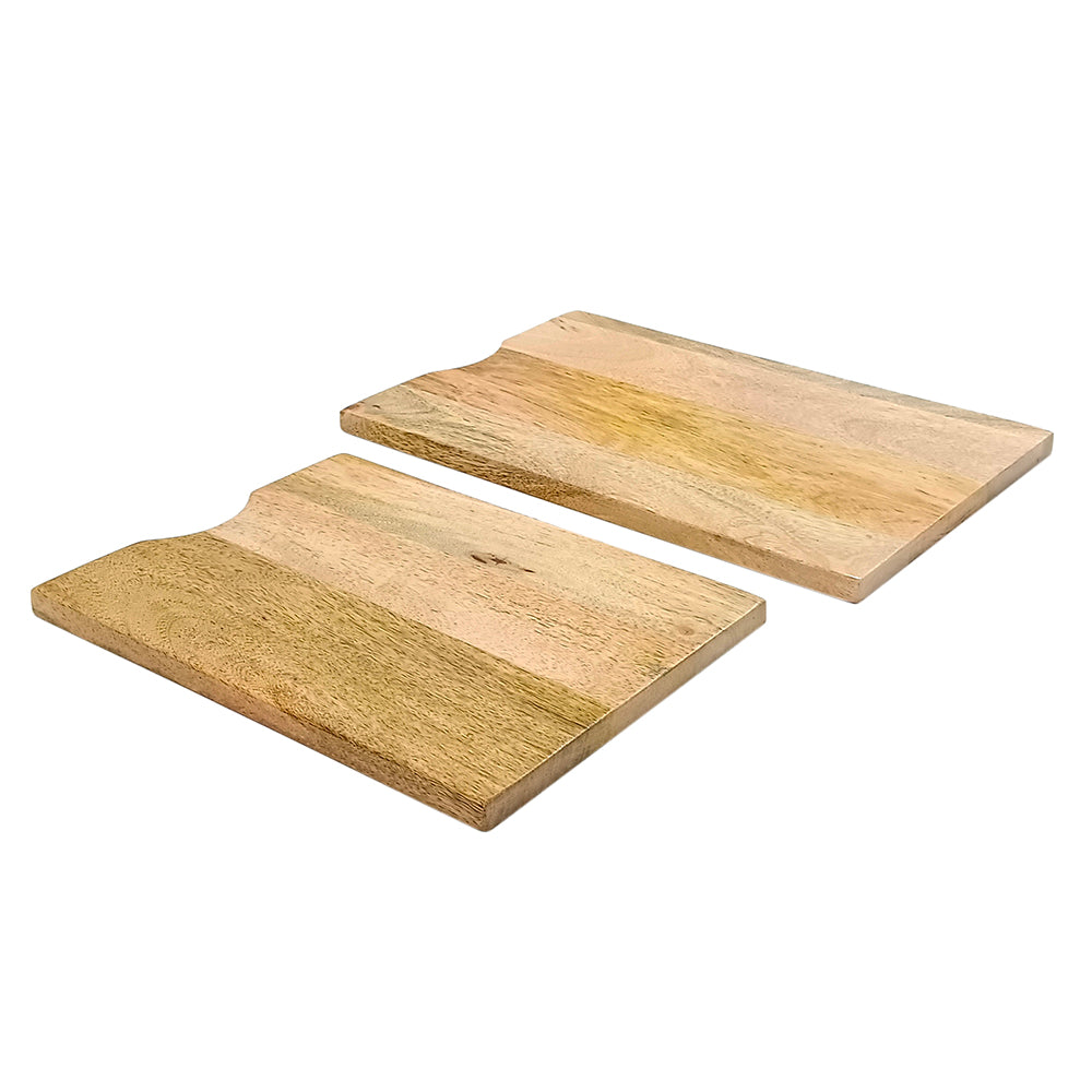 Set Of 2 Mango Wood Cutting Board Gift For Her Charcuterie Wooden Boards Serving Tray Kitchen Décor (12 X 9 Inch)