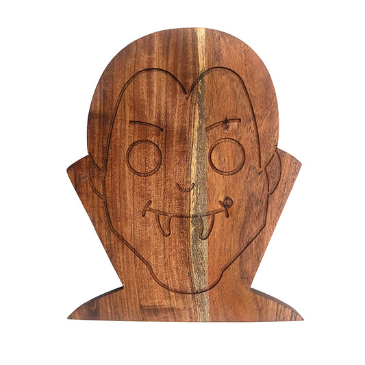 Halloween Vampire Mask Shaped Wood Cutting Board for kitchen Decoration, Gothic Cutting Boards, Charcuterie Wooden Boards, Serving Platter