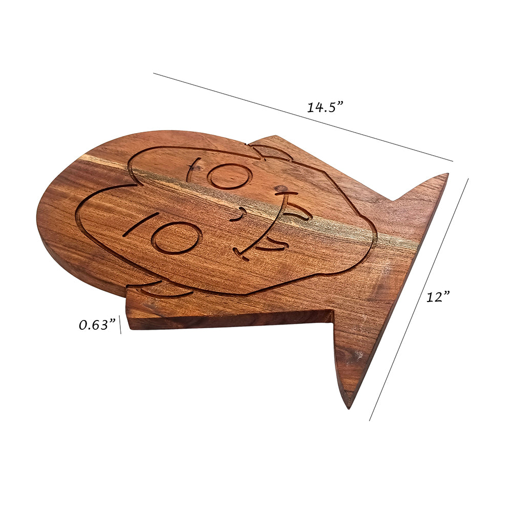 Halloween Vampire Mask Shaped Wood Cutting Board for kitchen Decoration, Gothic Cutting Boards, Charcuterie Wooden Boards, Serving Platter
