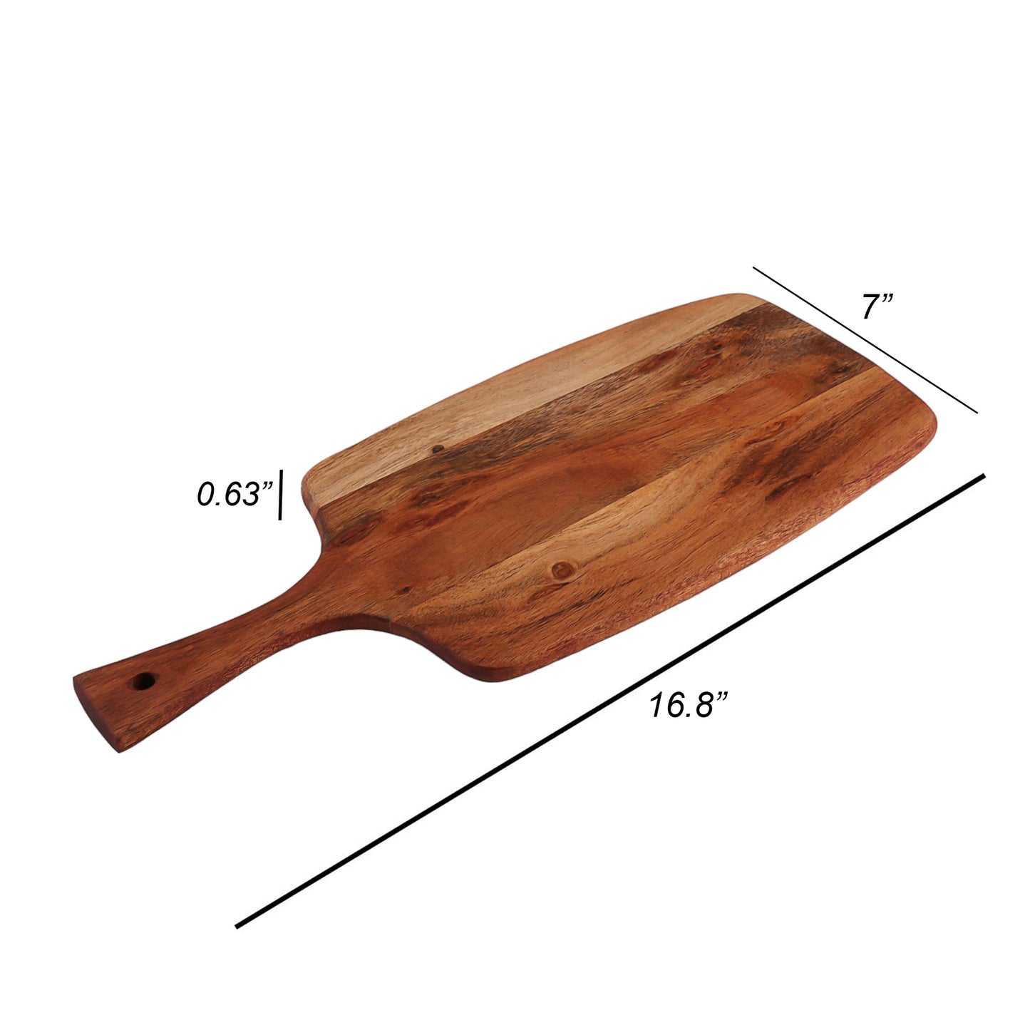 Affinity Decor Cutting Board Series, Acacia Wood Cutting Boards for Kitchen, Wooden Serving Charcuterie Board, Organic Natural Wood Board, Ideal for Chopping Meat, Fruits, Cheese 16.8"x7"