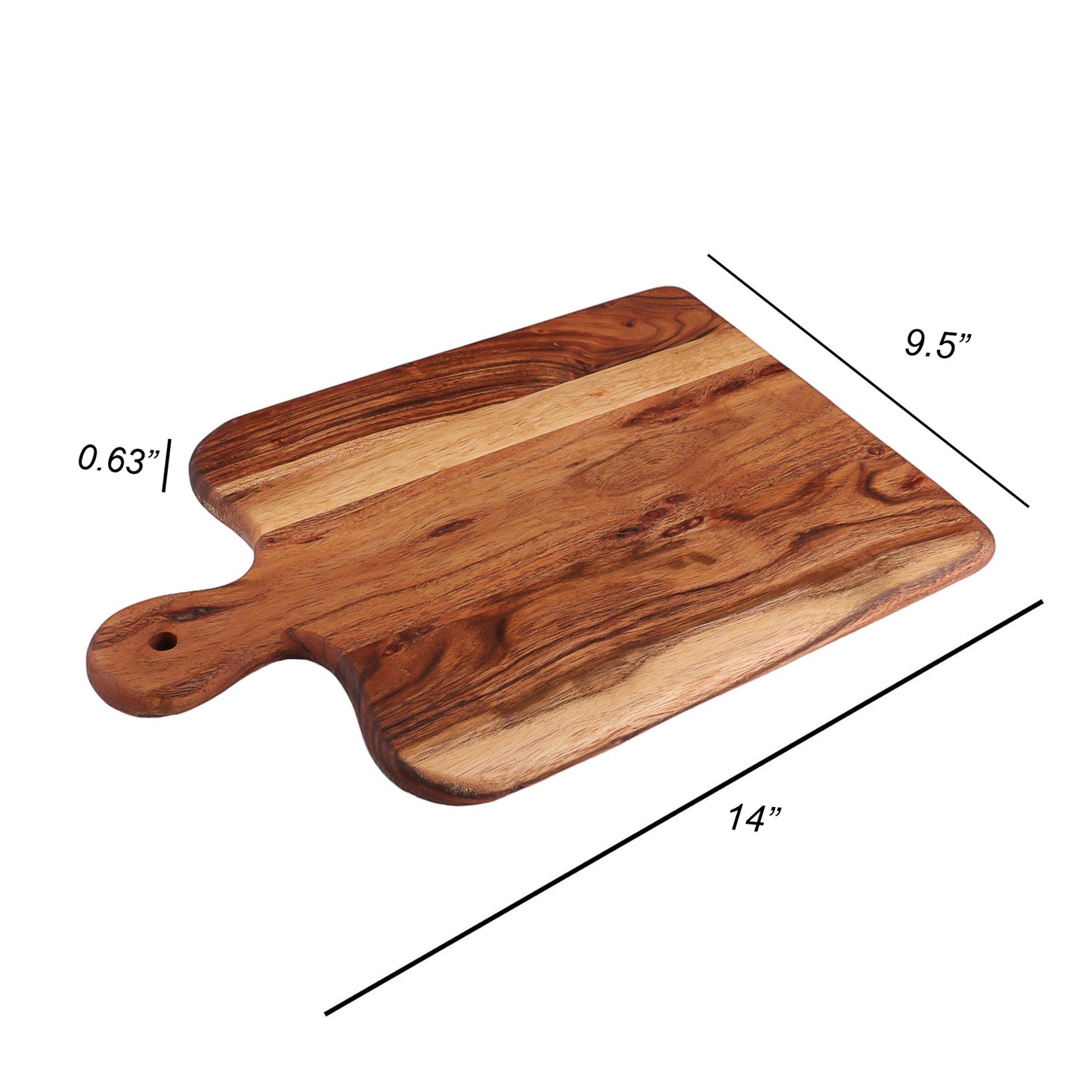 Affinity Decor Cutting Board Series, Acacia Wood Cutting Boards for Kitchen, Wooden Serving Charcuterie Board, Organic Wood Board, Ideal for Chopping Meat, Fruits, Cheese 14"x9.5"