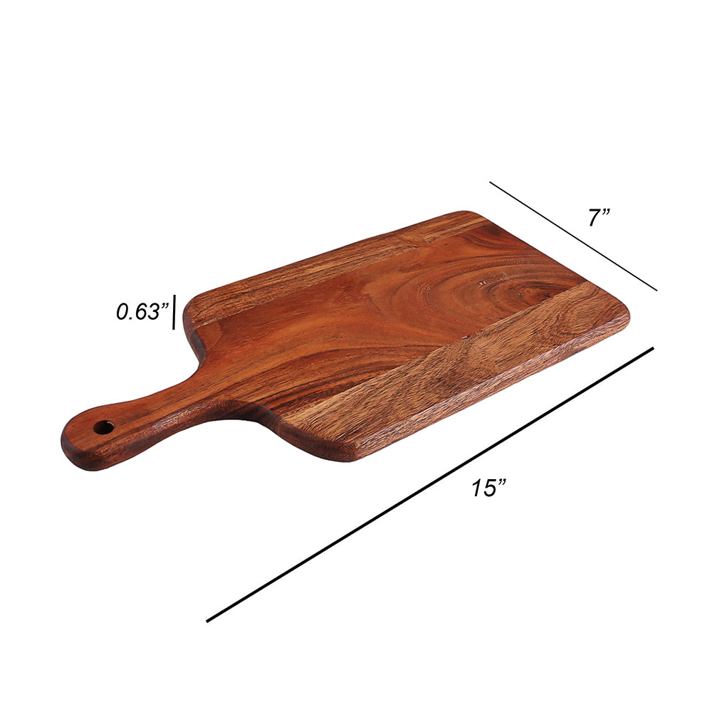 Cutting Board Series, Acacia Wood Cutting Boards for Kitchen, Wooden Serving Charcuterie Board, Organic Wood Board, Ideal for Chopping Meat, Fruits, Cheese 15"x7"