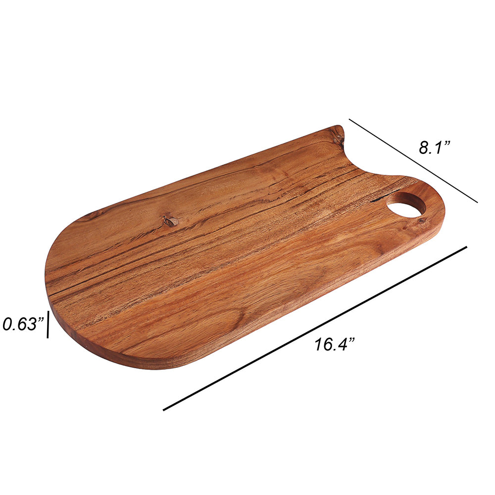 Affinity Decor Cutting Board Series, Acacia Wood Cutting Boards for Kitchen, Wooden Serving Charcuterie Board, Organic Wood Board, Ideal for Chopping Meat, Fruits, Cheese 16.4"x8.1"