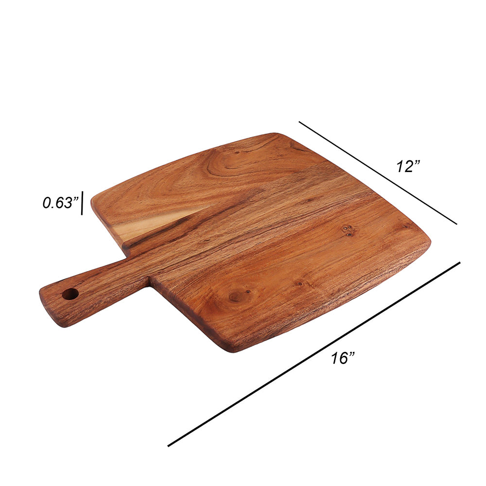 Cutting Board Series, Acacia Wood Cutting Boards for Kitchen, Wooden Serving Charcuterie Board, Organic Wood Board, Ideal for Chopping Meat, Fruits, Cheese 16"x12"