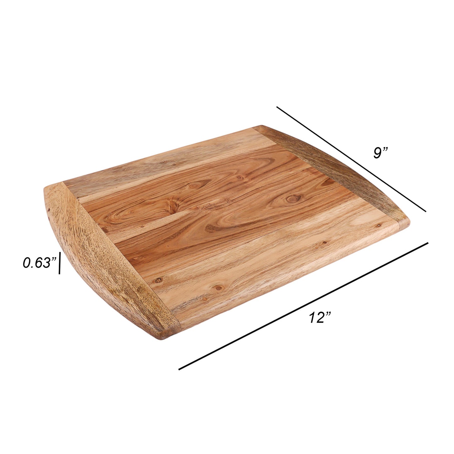 Affinity Decor Cutting Board Series, Acacia & Mango Wood Cutting Boards for Kitchen, Small Wooden Serving Charcuterie Board, Organic Wood Board, Ideal for Fruits, Cheese 12"x9"