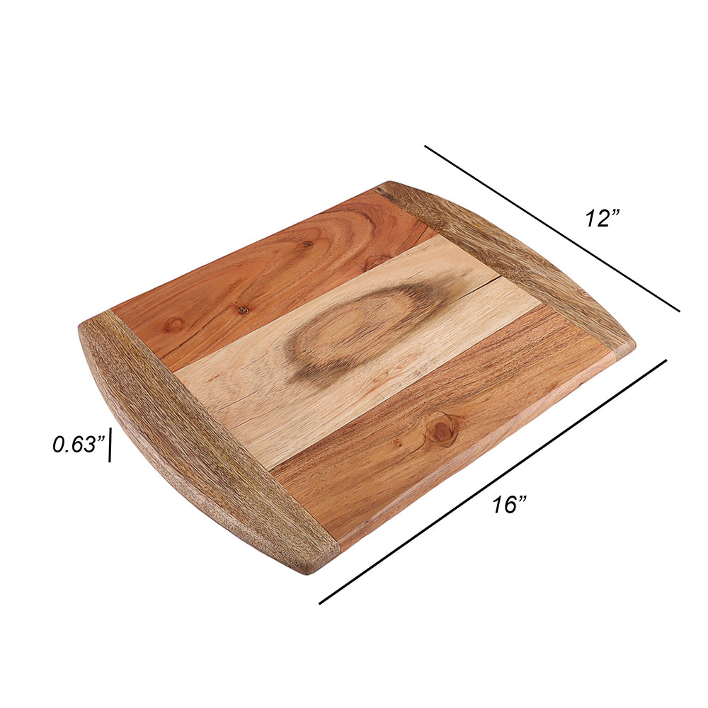 Cutting Board Series, Acacia & Mango Wood Cutting Boards for Kitchen, Big Wooden Serving Charcuterie Board, Organic Wood Board, Ideal for Fruits, Cheese 16"x12"